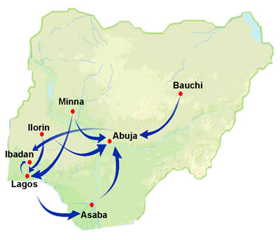 Overland Route Map from official website