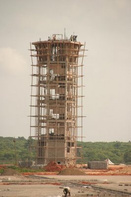 Asaba Airport control tower during construction