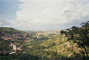 a view of Enugu from the west of the city